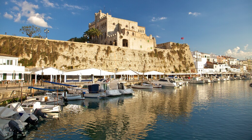 Seaport of Ciutadella city at Menorca island in Spain
