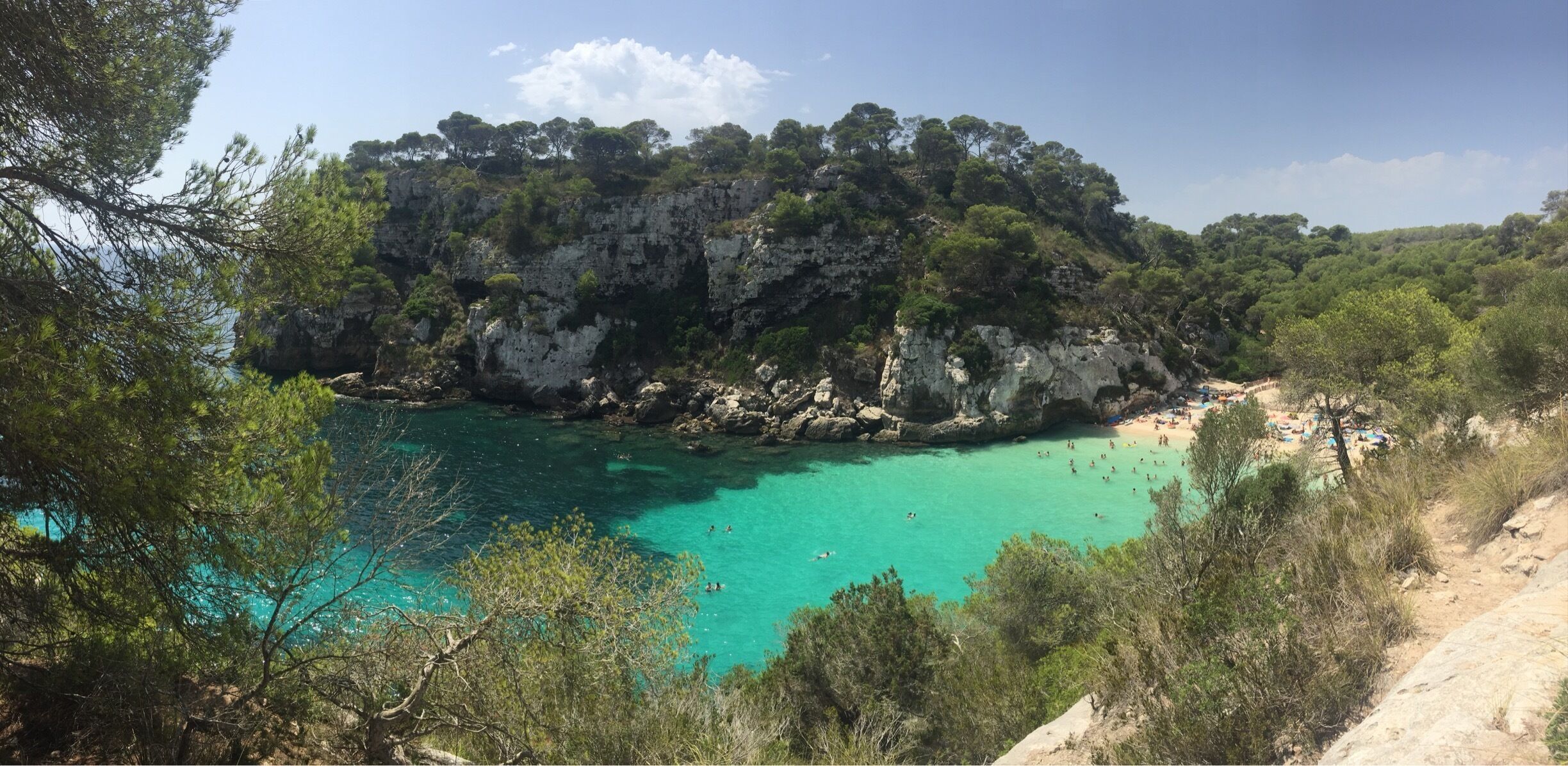 From the free public car park it's a 15 min walk to the bigger sister cala Macarella and from here another 10/15 min hike to the get to cala macarelleta. What a stunning place! Do get there early as its one of the most famous beaches in Menorca a gets very crowded. If the car park is full you will be turned away!
#TakeAHike