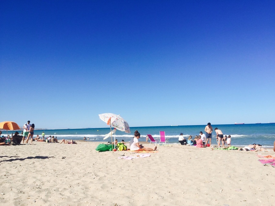 Catch bus 25 from the city, takes about 20 minutes. When you get off the bus cross the road and go down the first left. Best #beach in #Valencia by far!