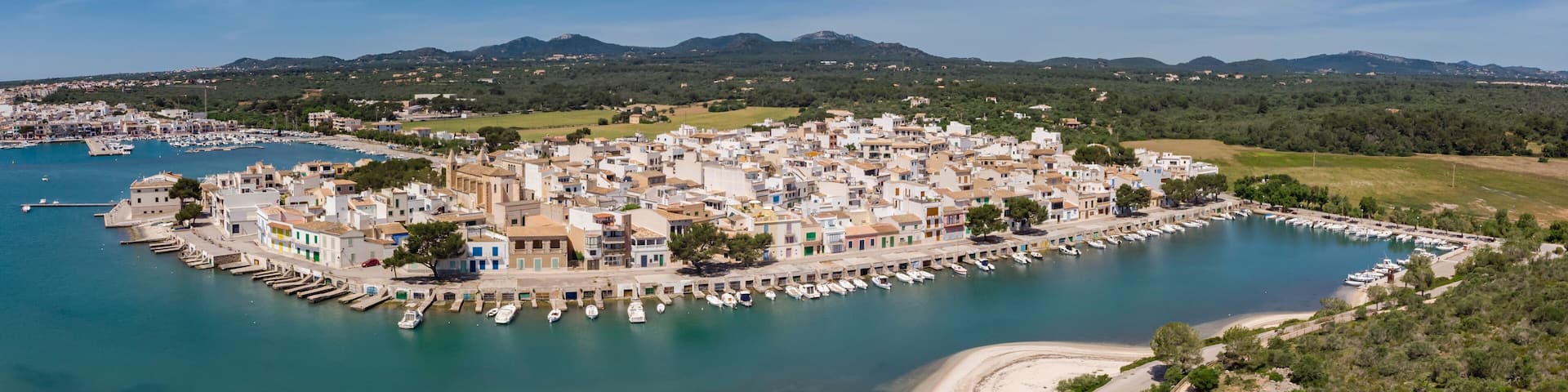 Sa Capella neighborhood, Porto Colom, Felanitx, Mallorca, Balearic Islands, Spain