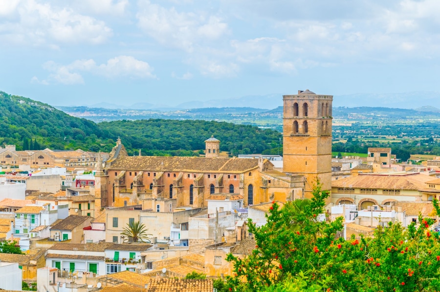Aerial view of Felanitx with Sant Miguel church, Mallorca, Spain; Shutterstock ID 1132322246; Purchase Order: -