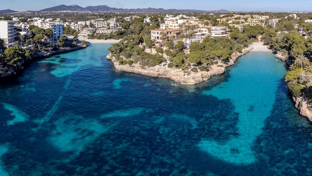 cala Ferrera and cala Serena on Cala d'Or, Felanitx, Mallorca, Balearic Islands, Spain