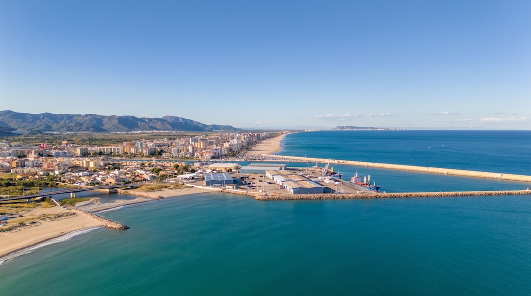 Aerial drone photo of the port in Gandia Spain