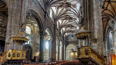 Interior of the Cathedral of Saint Peter in Jaca, Huesca province, Aragon in Spain.