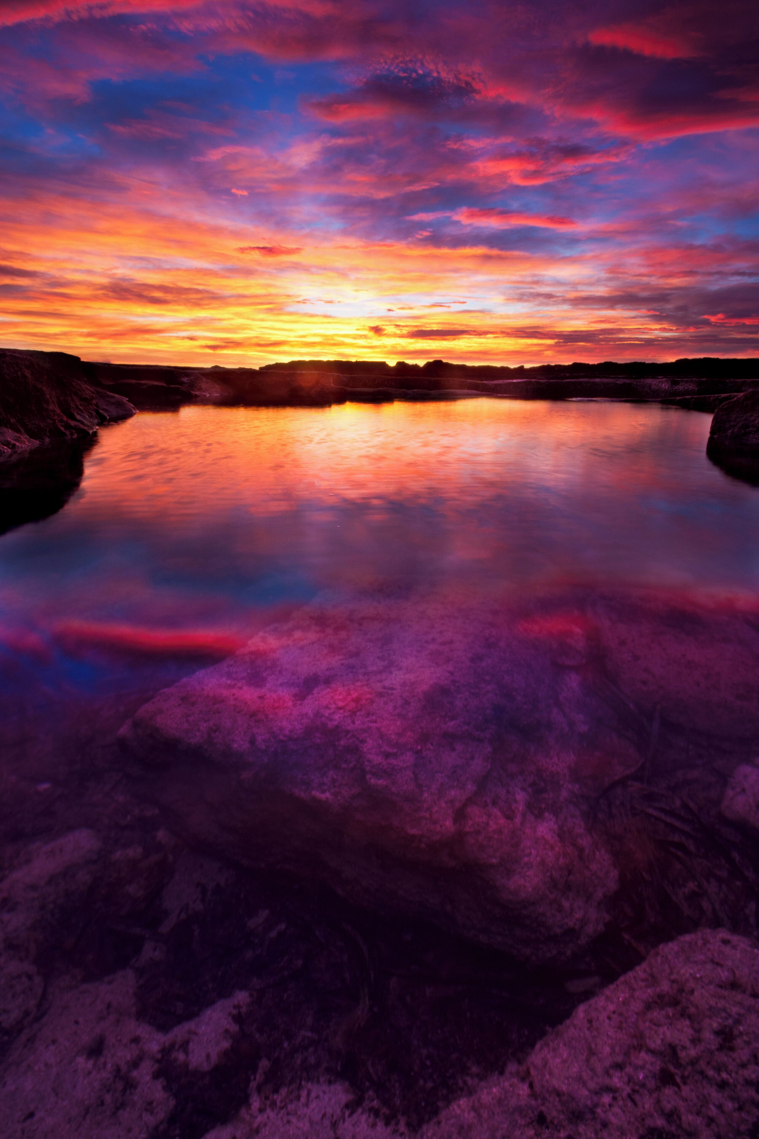 Sunset on the coast of Llucmajor, Mallorca