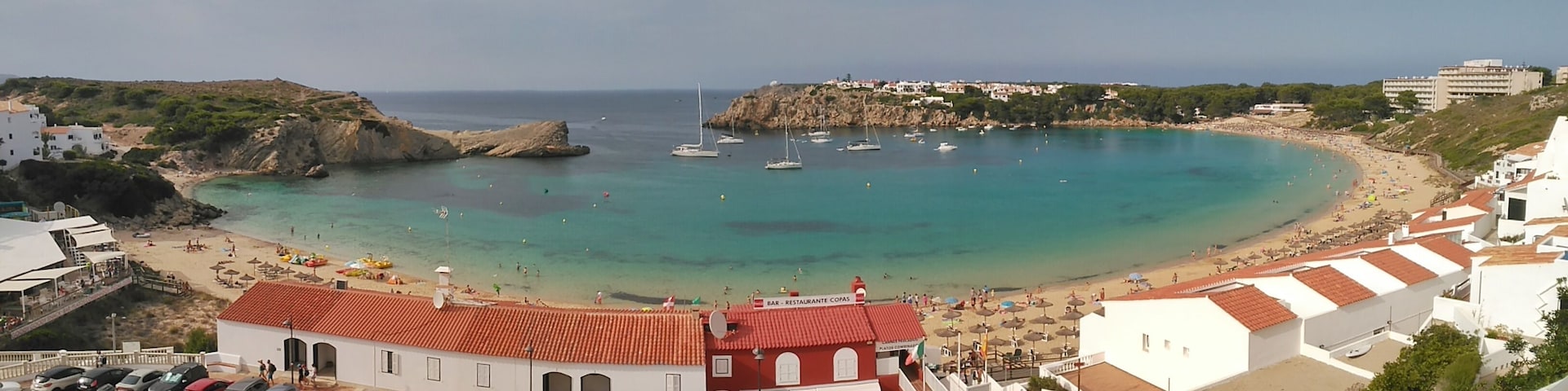 Panorama view of Arenal d'en Castell, Menorca