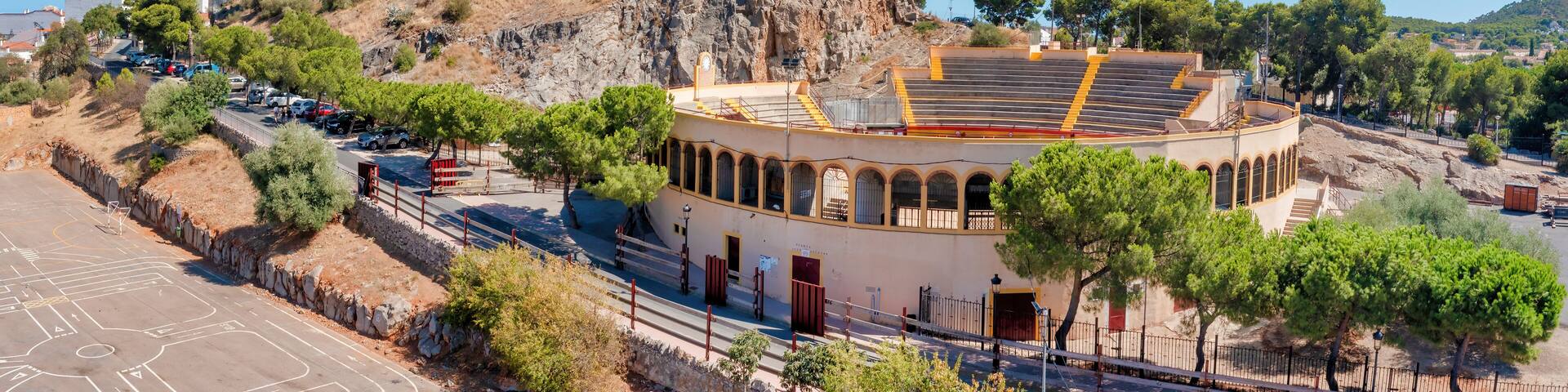 Bullfighting Arena and Castle Ruins of Oropesa del Mar, Spain