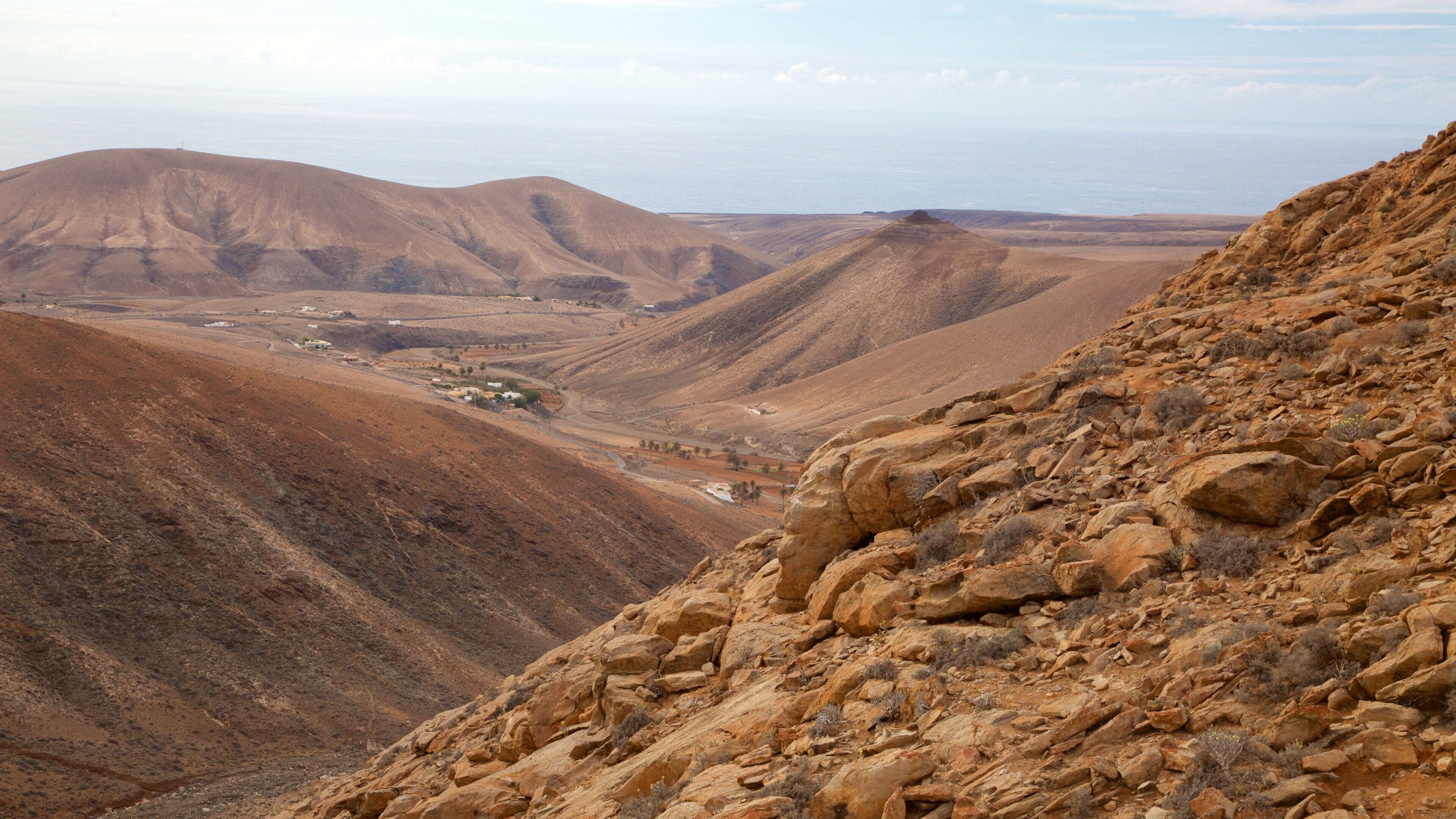 Pajara showing tranquil scenes, mountains and desert views