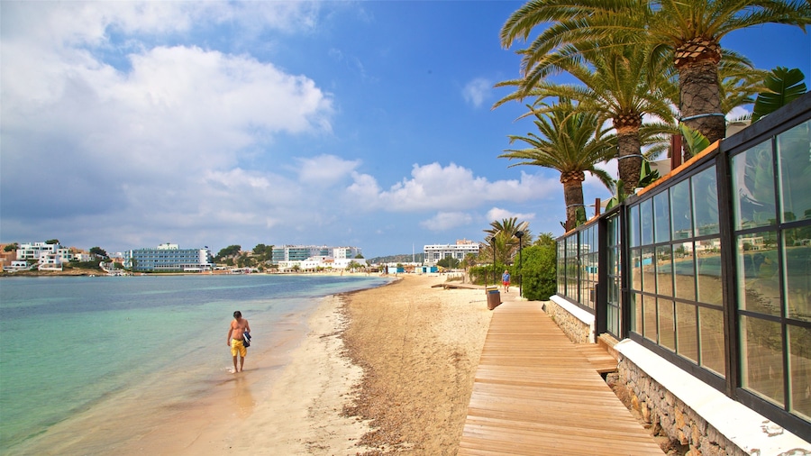 Talamanca Beach showing a beach, general coastal views and a coastal town