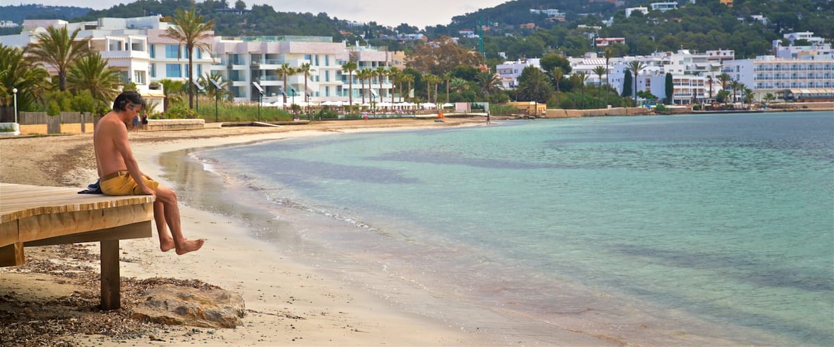 Talamanca Beach showing general coastal views, a beach and a coastal town