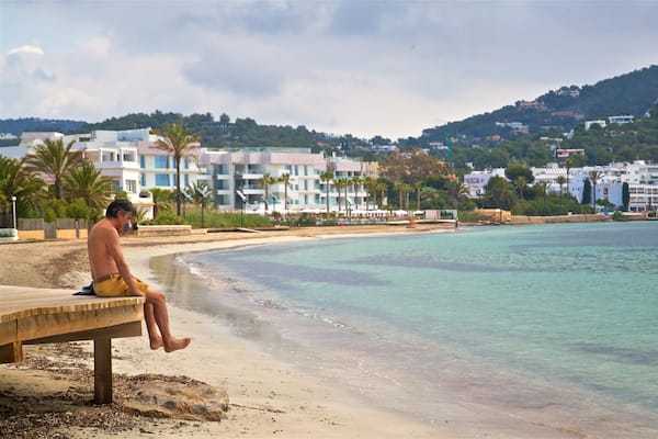 Talamanca Beach showing general coastal views, a beach and a coastal town
