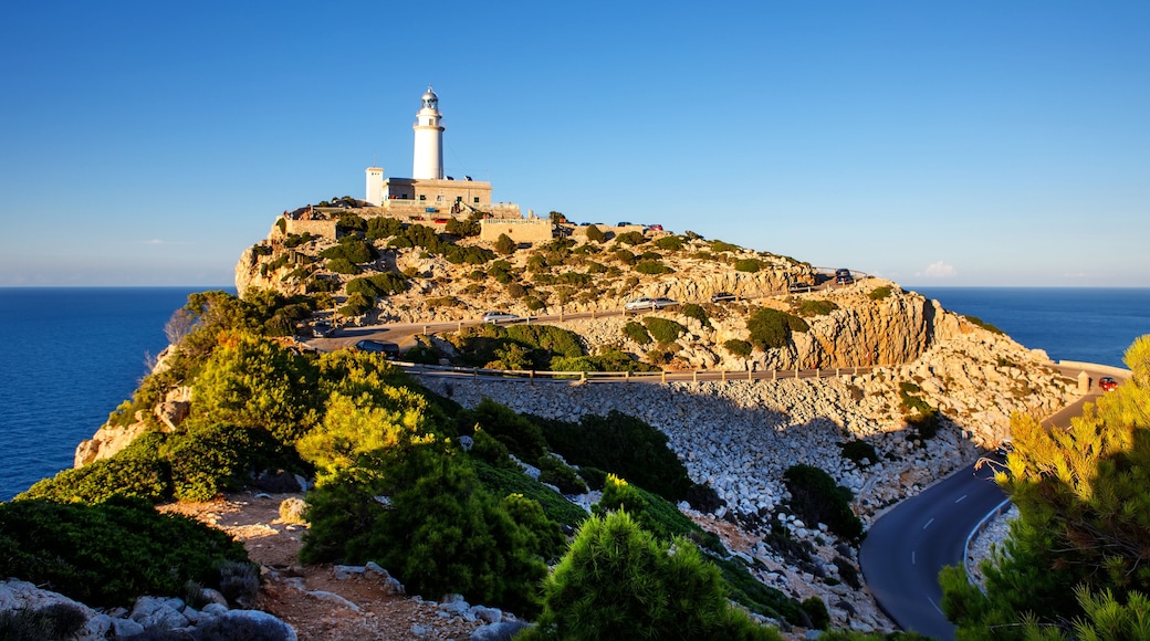 Lighthouse at Cape Formentor in the Coast of North Mallorca, Spain ( Balearic Islands ).