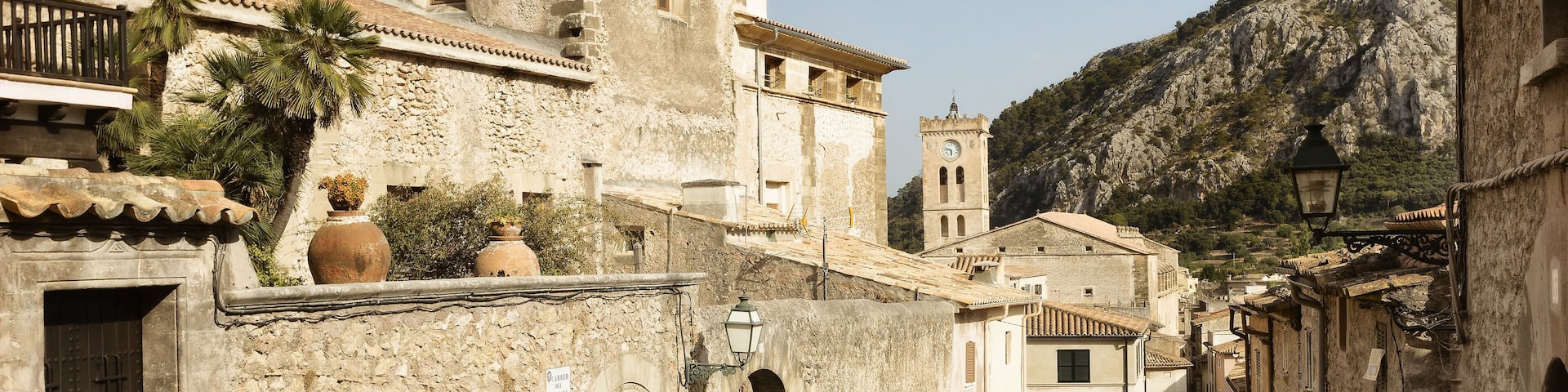 Calvary road in the town of Pollensa, Mallorca, Spain
