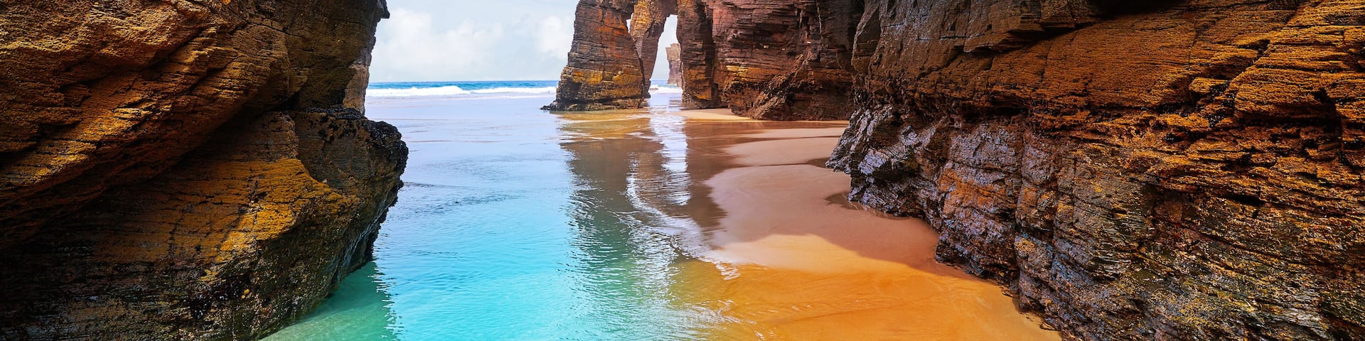 Playa las catedrales Catedrais beach in Galicia Spain