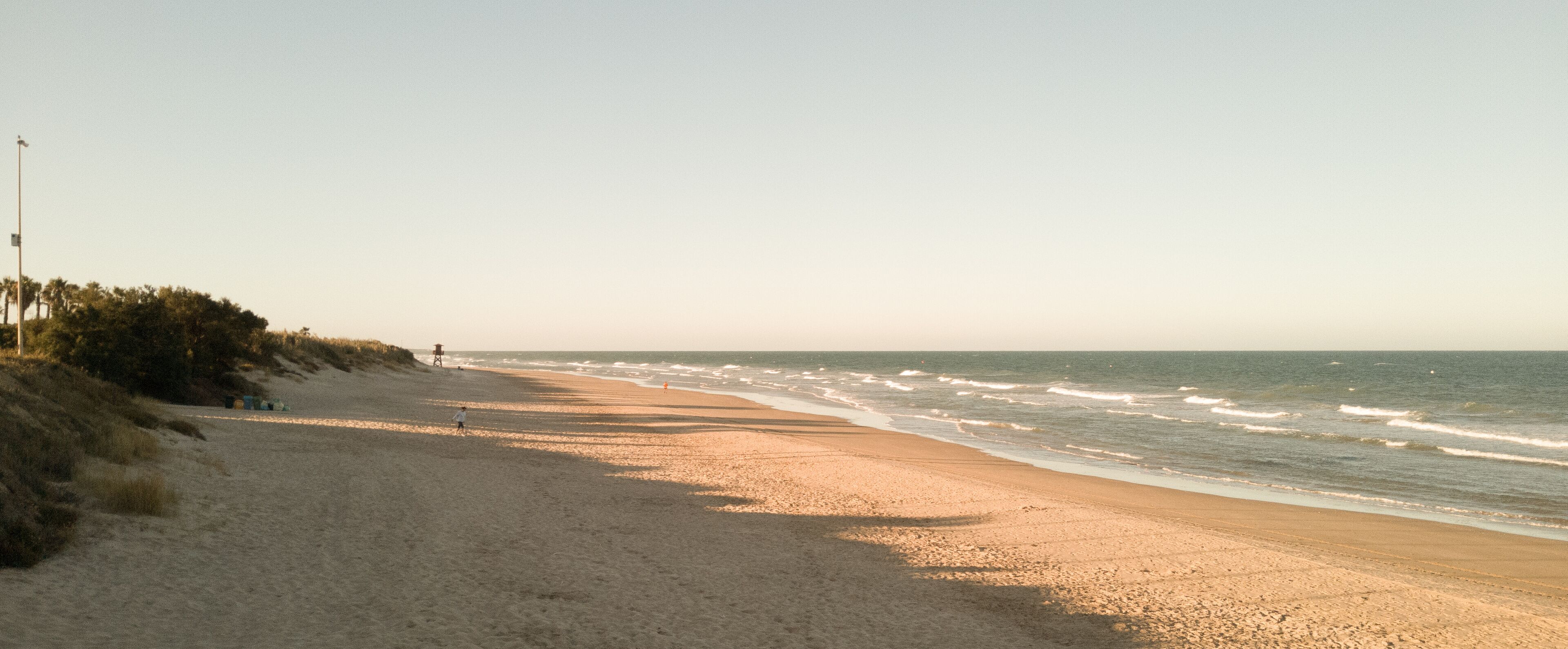 panorama landscape of a beach in Rota, Cádiz, Spain