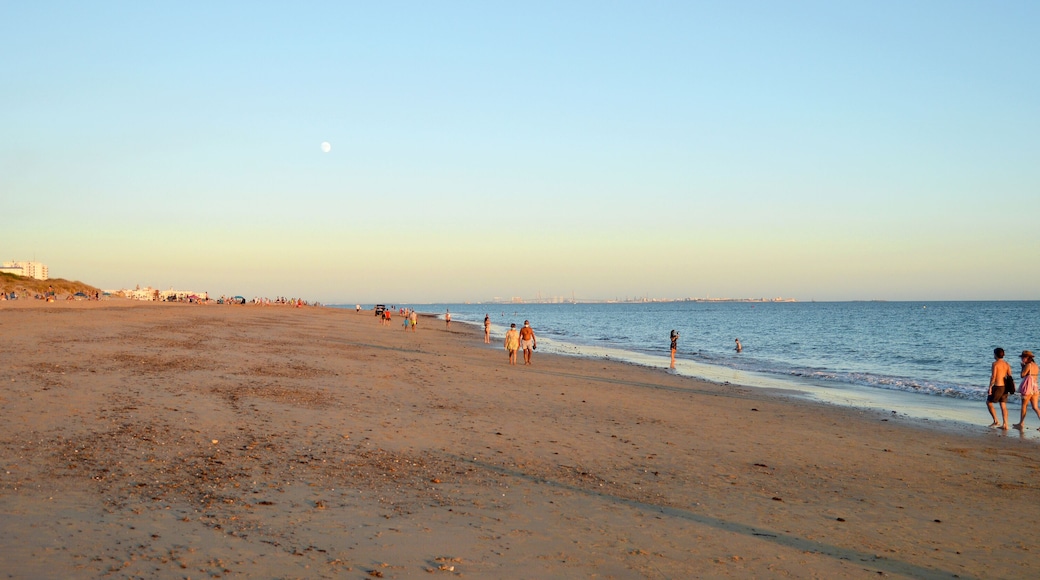 Costilla beach in Rota at sunset, province of Cadiz Andalusia Spain