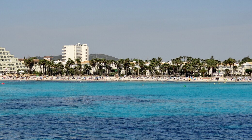 Strand von Sa Coma in der Gemeinde Sant Llorenç des Cardassar, Mallorca, Spanien