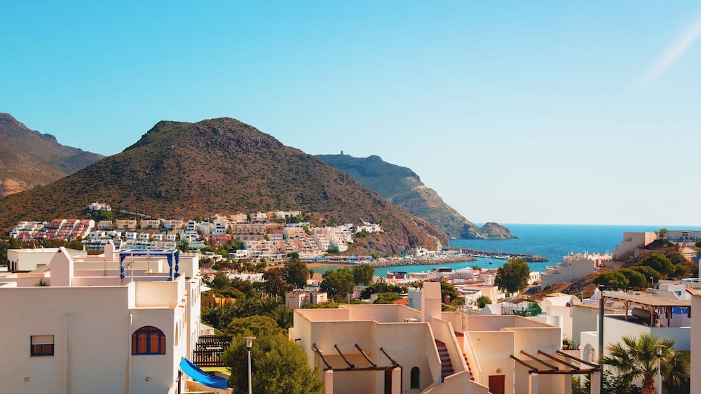San Jose white village, in Cabo de Gata - Nijar Natural Park, Almeria, Andalusia, southern Spain, Shutterstock ID 753012586, SF SSA Case with Manager Approval: Case 07151371, Job: Prepay credit, Clien