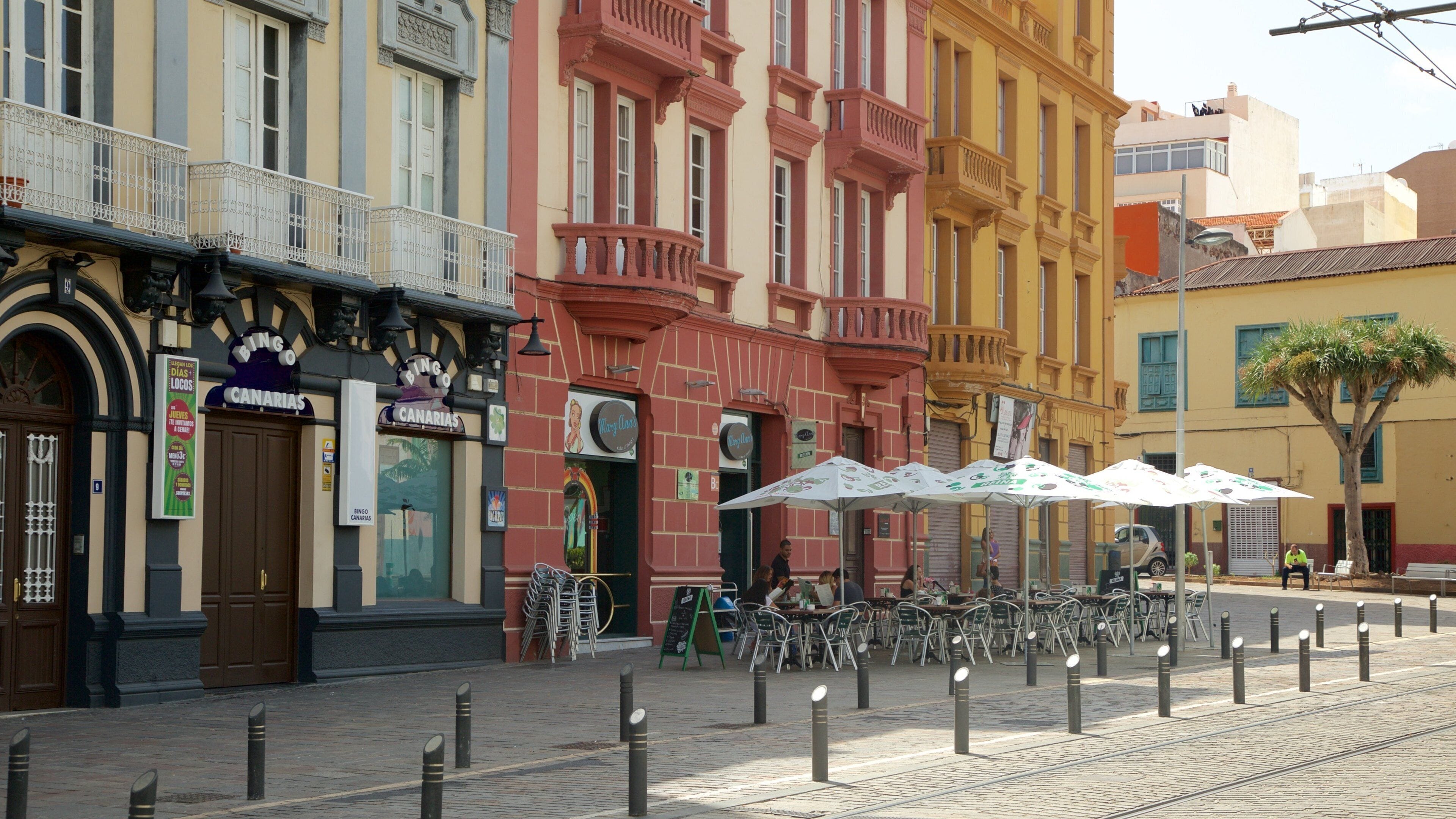Santa Cruz de Tenerife fasiliteter samt spise utendørs