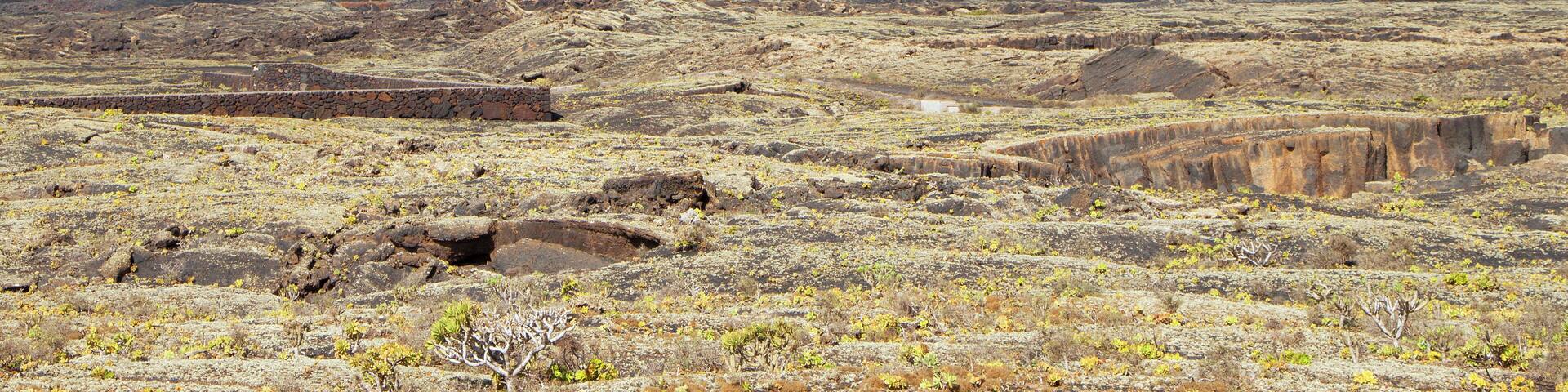 Caldera Colorada, Tinajo, Lanzarote, Canary Islands, Spain, view from east-southeast.