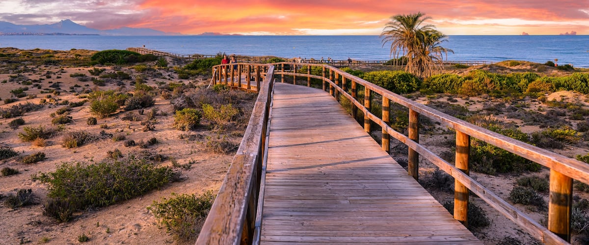 Elche beach in the Costa Blanca, Spain
