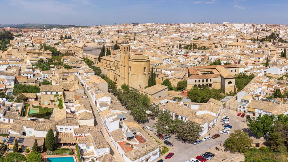Úbeda, aerial view of the world heritage city, Jaén province, Andalusia, Spain