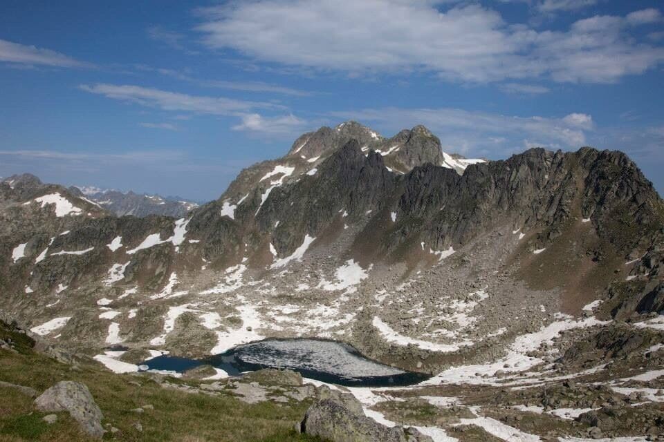 Blue untouched lakes in Spain.