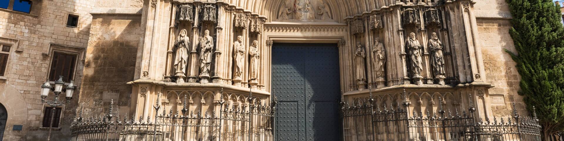Church Of Santa Maria On Placa De Jaume in Vilafranca del Penedés in Catalonia, Spain