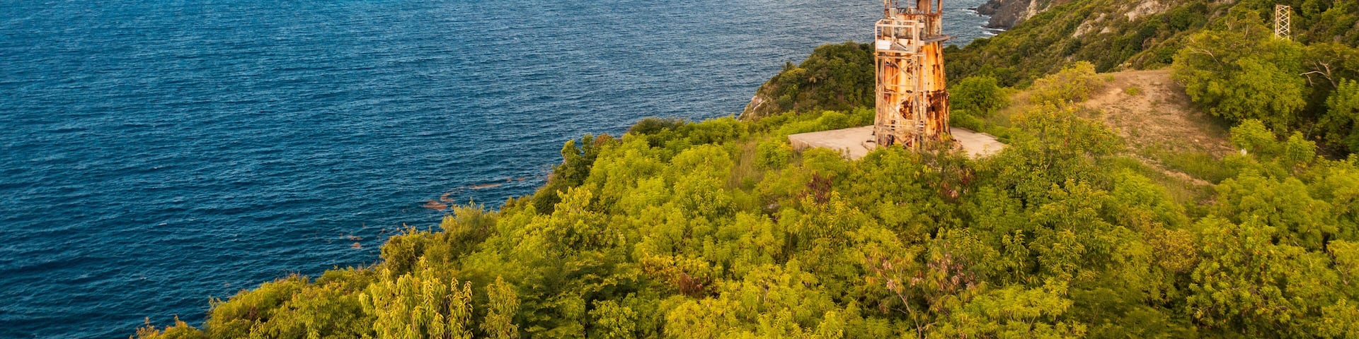 Hams bluff lighthouse in the north of St Croix USVI