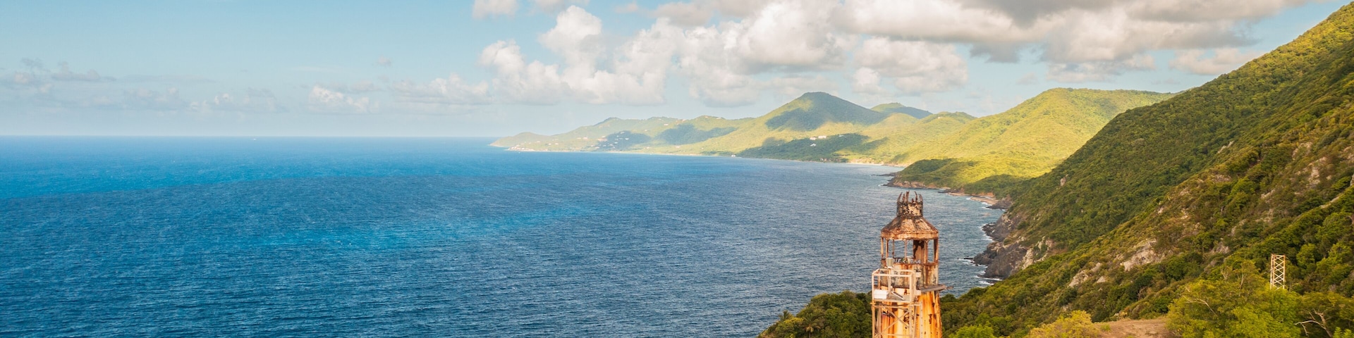 Hams bluff lighthouse in the north of St Croix USVI
