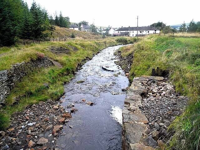 Stream at Nenthead Immediately downstream of the Nenthead Mines Heritage Centre.