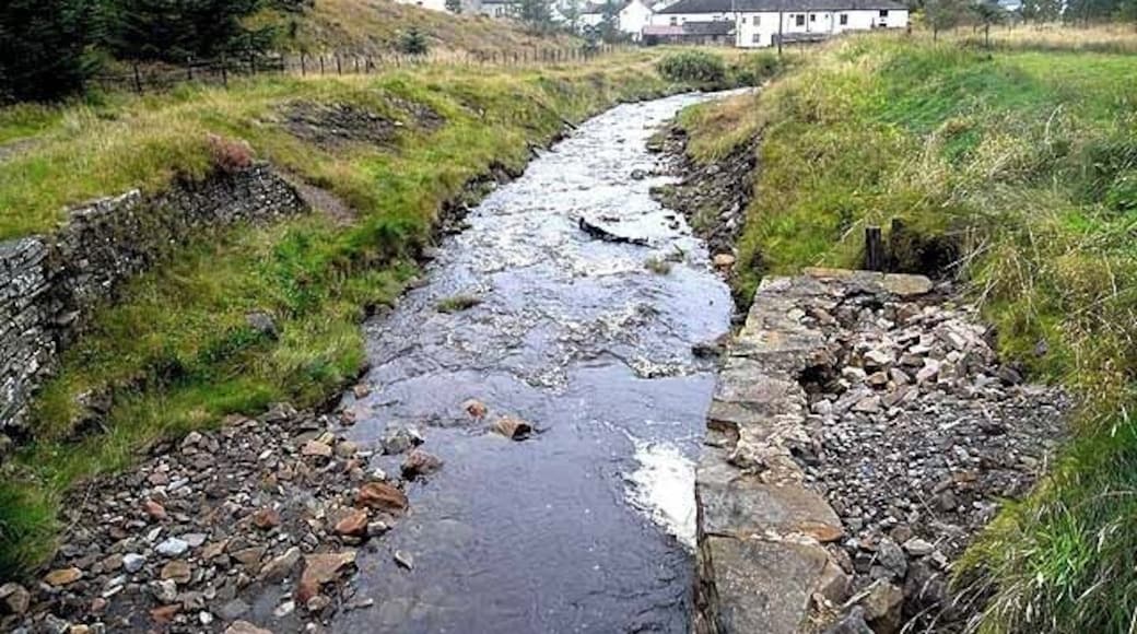 Stream at Nenthead Immediately downstream of the Nenthead Mines Heritage Centre.