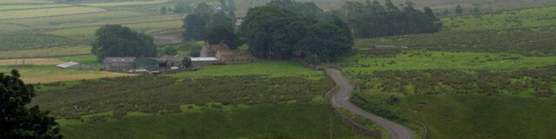 Howburn Howburn Farm with Rotherhope Fell in the background.