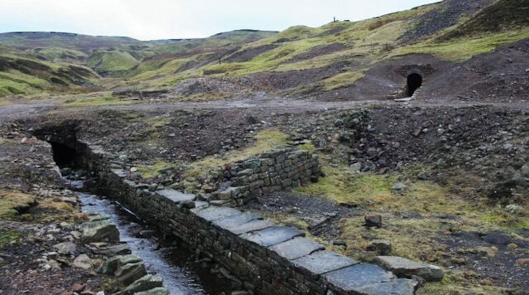 Mineworkings at the head of the River Nent Part of the old dressing floors for Smallcleugh Mine and the newly excavated Smithy Level entrance on the Nenthead Mines site at Nenthead.