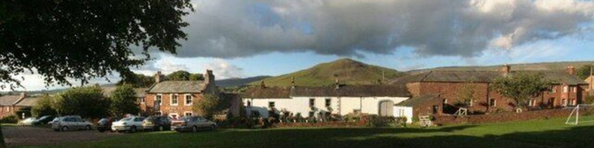 Dufton Village Green with Dufton Pike in the distance