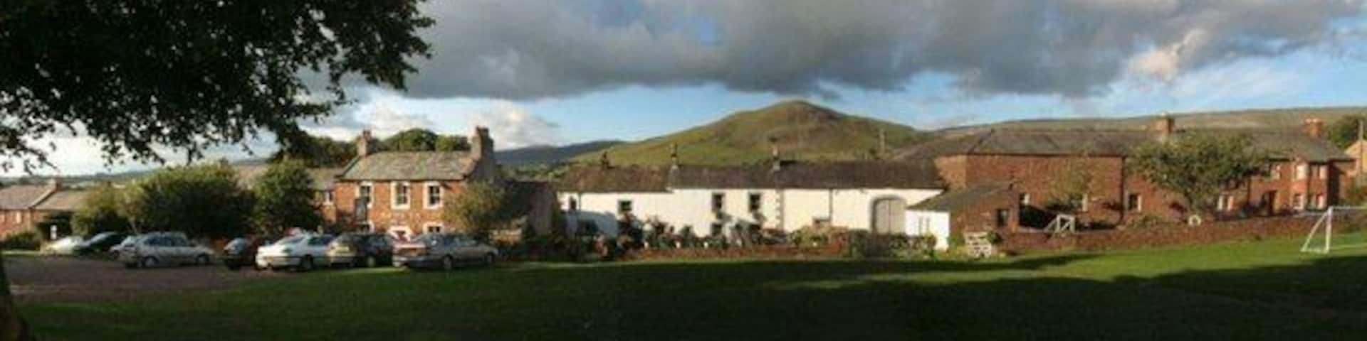 Dufton Village Green with Dufton Pike in the distance