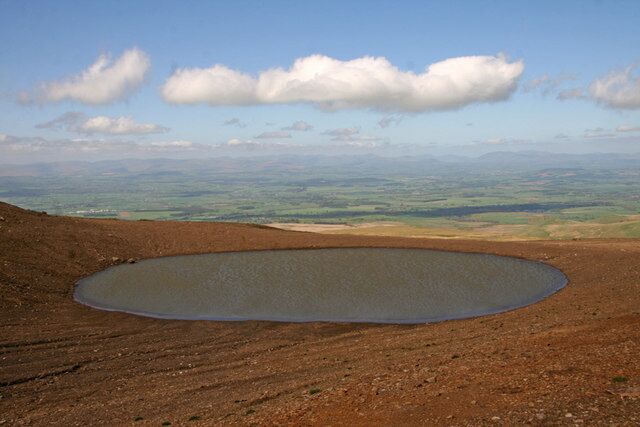 Pond on Great Dun Fell Pond above Silverband Mine.