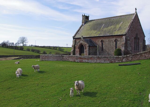 St. John the Baptist Church, Hilton. Some trees have been cut back since 2006 (see 258828).