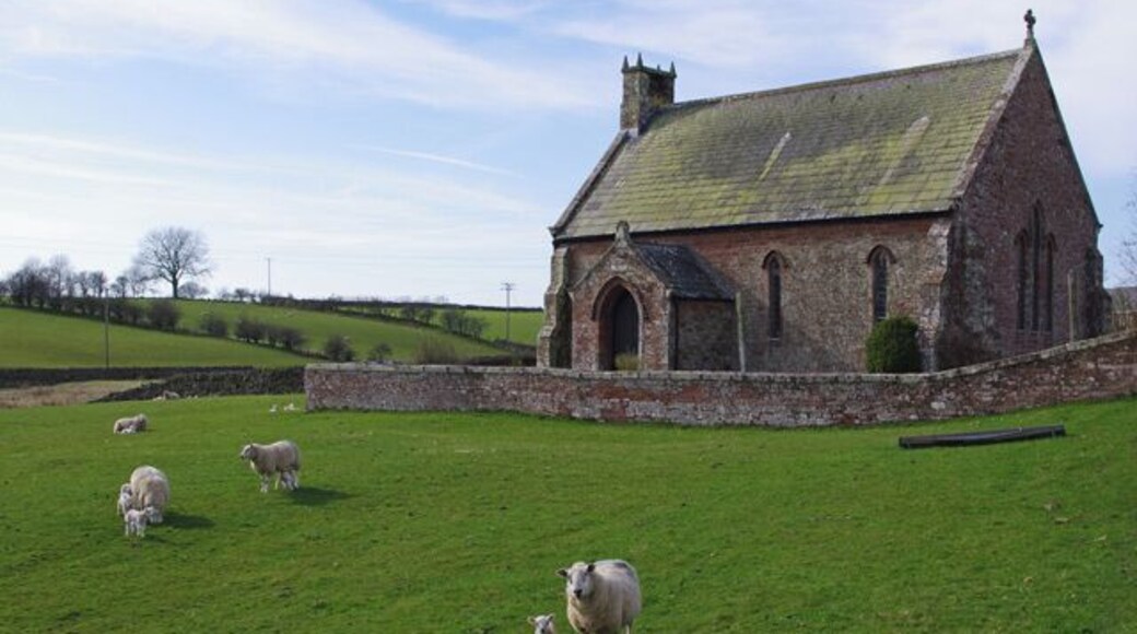 St. John the Baptist Church, Hilton. Some trees have been cut back since 2006 (see 258828).