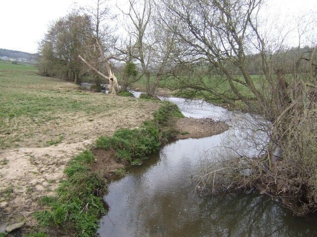 Corry Brook From the bridge north of Coryton. View west - upstream.