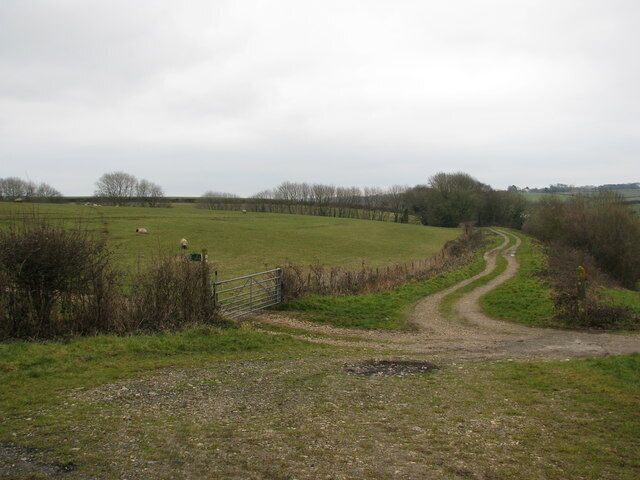 Track follows the line of the old Lyme Regis railway