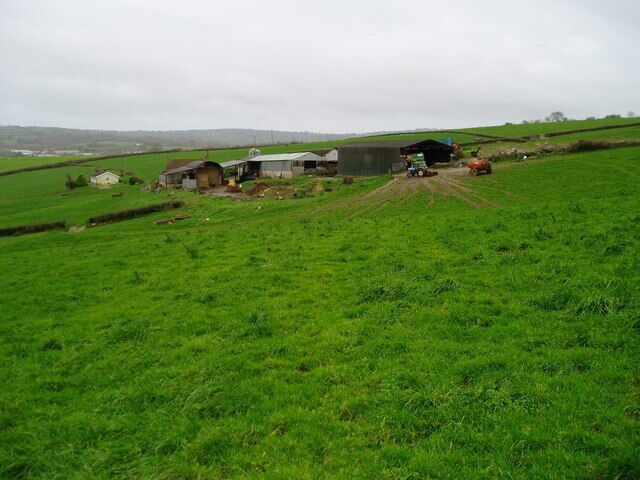 Greatwood Farm Farm buildings viewed from public footpath.