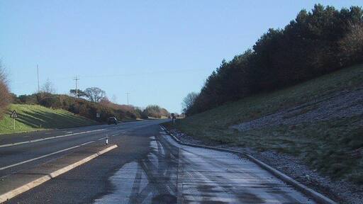 Frosty layby on the A35