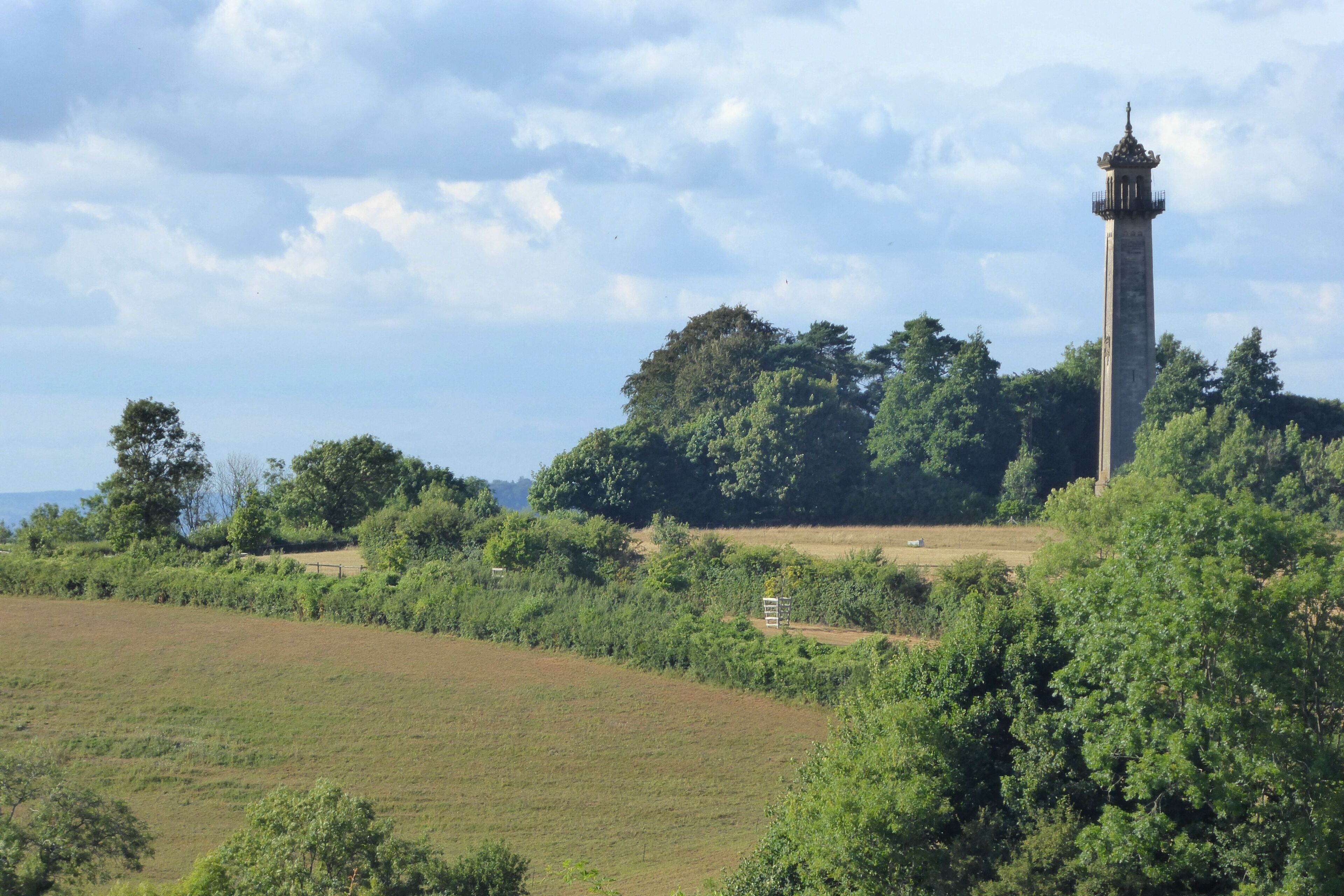 The Somerset Monument in its landscape context as seen from a position to the south of the monument.