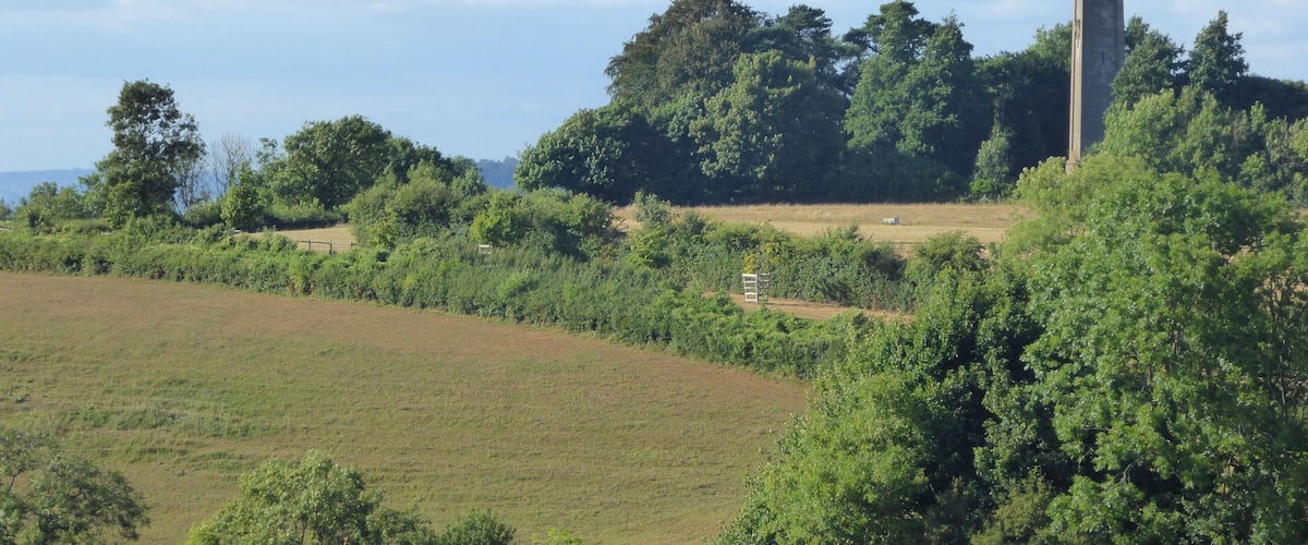 The Somerset Monument in its landscape context as seen from a position to the south of the monument.