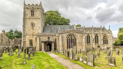 St Romald's parish church, Romaldkirk, County Durham, seen from the south