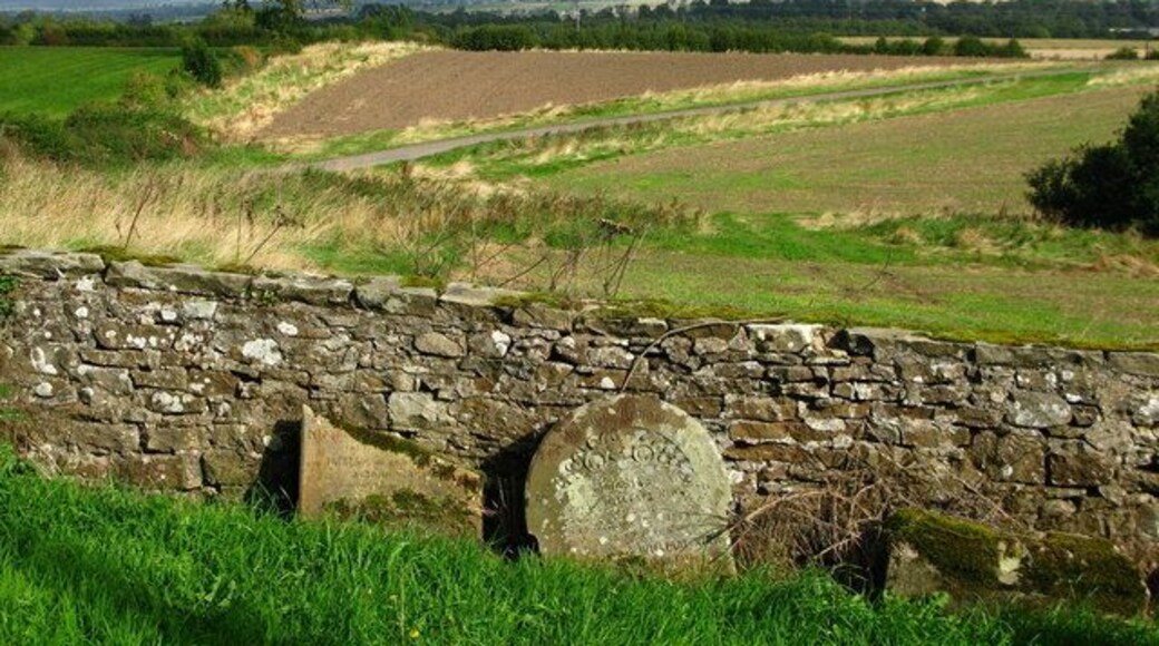 St Mary's Brignall View from the churchyard across Teesdale towards Barnard Castle.