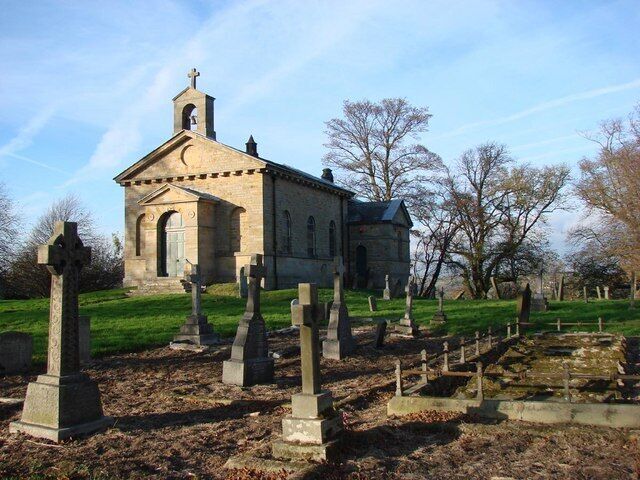 St Mary's parish church, Rokeby, County Durham, seen from the south