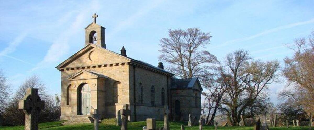 St Mary's parish church, Rokeby, County Durham, seen from the south
