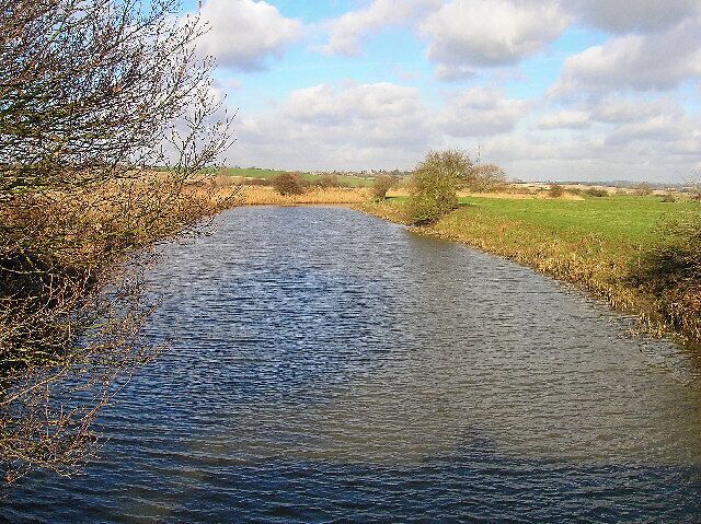 Wallers Haven. Looking north from Horse Bridge, the shadow of which can be seen in the water.